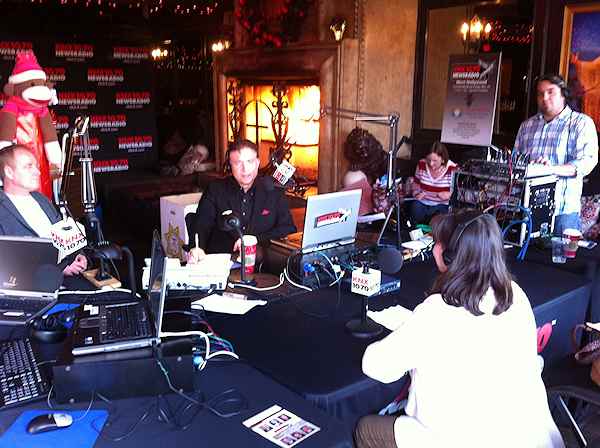 Frank Mottek broadcasting live “On Your Corner” in West Hollywood, 2013